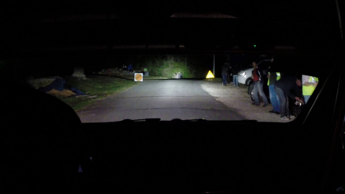 Rallye des Thermes 2014 ES 2 Pelamourgues clio R3 by night