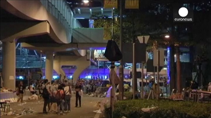 Hong Kong police fire tear gas at democracy protesters