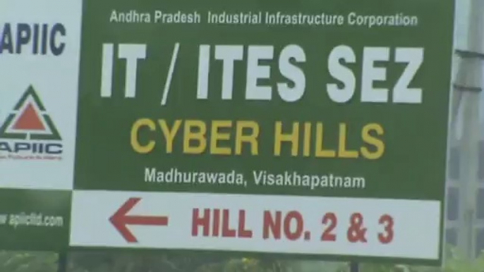 Cyberhills board near Vishakhapatnam Vizag SKMClasses Subhashish