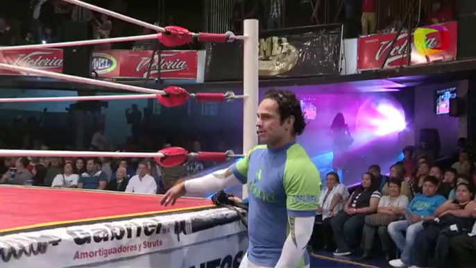 Diamante Azul, Rush, Volador Jr. vs Cavernario, Negro Casas, Shocker