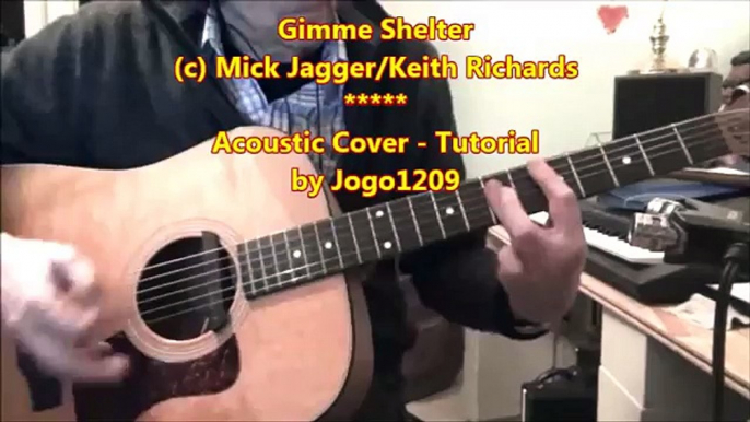 Rolling Stones - Gimme Shelter - Acoustic Guitar Cover & Tutorial