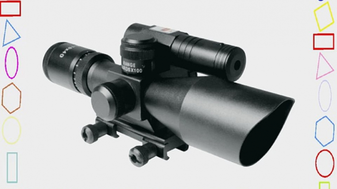 AIM Sports 2.5-10x40 Titan Riflescope Matte Black Finish with Dual Illuminated Duplex Reticle