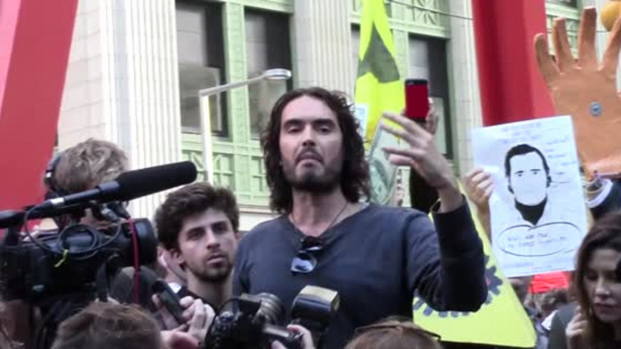 Russell Brand Takes His Revolution To The Street