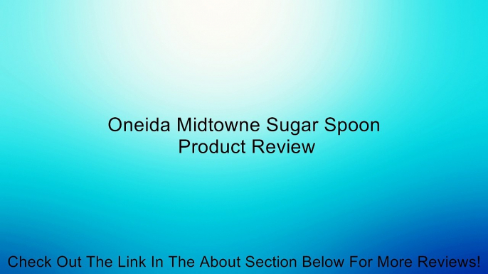 Oneida Midtowne Sugar Spoon Review