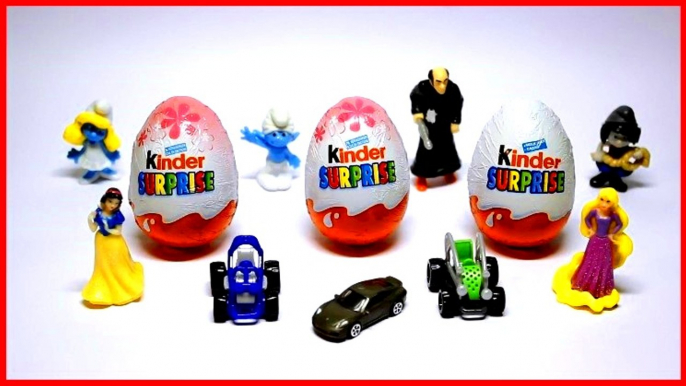 Surprise Eggs Unboxing NEW STYLE Cars, Princess, The Smurfs, Toys by Surprise Eggs Collector