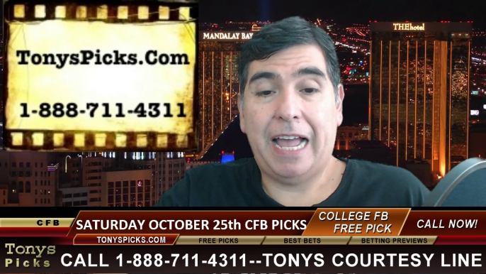 Free College Football Picks Predictions Odds Betting Point Spread Previews Saturday 10-25-2014