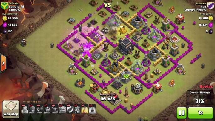 Clash of Clans - TH8 GoWiPe Clan Wars Attack Strategy