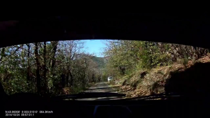 Critérium des Cévennes 2014 ES1 Kenny Rocher/ Manu Arnoux Clio Ragnotti N3