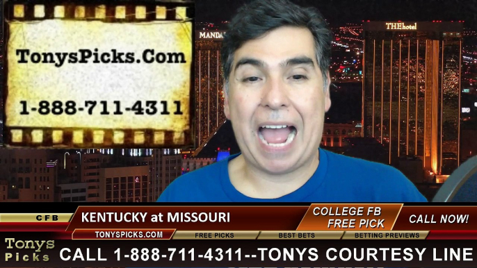 Missouri Tigers vs. Kentucky Wildcats Free Pick Prediction NCAA College Football Odds Preview 11-1-2014