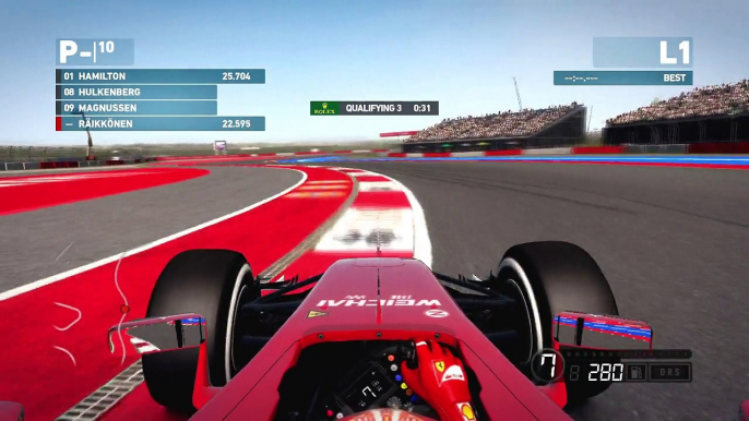 【F1 2014 GamePlay】 United States Grand Prix Qualifying / Kimi Raikkonen【PS3】