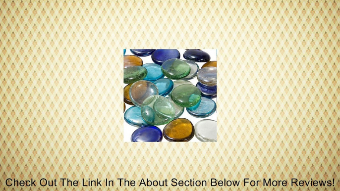 Mixed XL Decorative Gem Stones: Vase Filler, Table Scatters. Beautiful Unique Mixed Glass Stones NEW Size "X-LARGE" 1" Diam. Mixed 100% Flat Glass Gem Stones. Vase Filler, Use in Floral Arrangements, with Candles, Aquariums, Wet or Dry. Great for Eye Catc