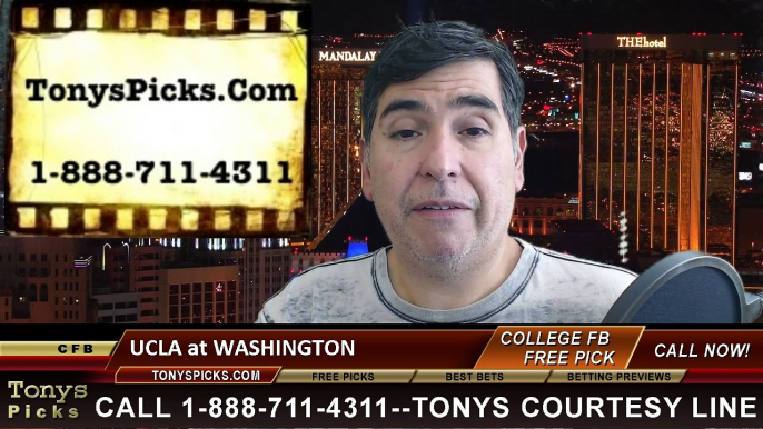 Washington Huskies vs. UCLA Bruins Free Pick Prediction NCAA College Football Odds Preview 11-8-2014