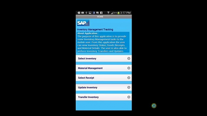 SAP Mobile Apps - Inventory Management System