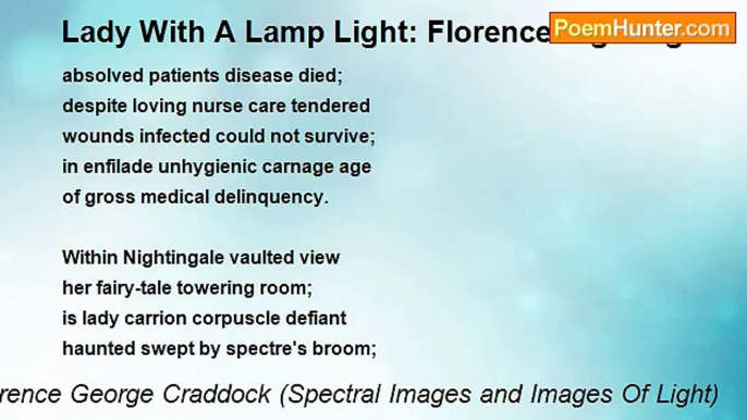 Terence George Craddock (Spectral Images and Images Of Light) - Lady With A Lamp Light: Florence Nightingale