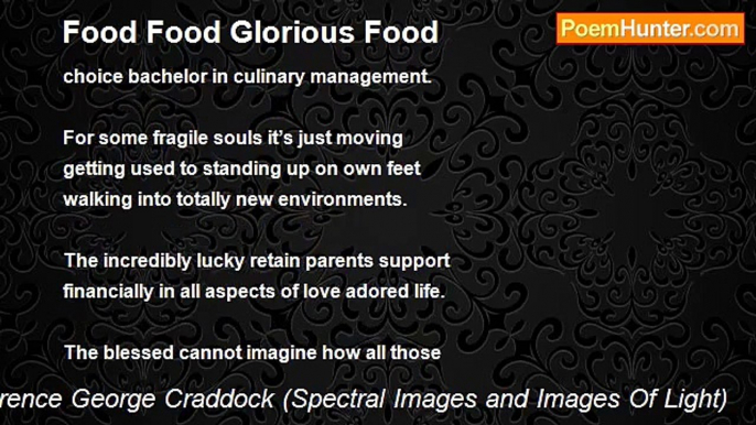 Terence George Craddock (Spectral Images and Images Of Light) - Food Food Glorious Food