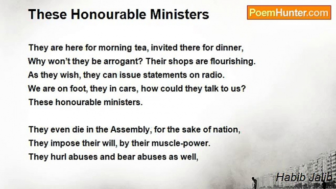 Habib Jalib - These Honourable Ministers