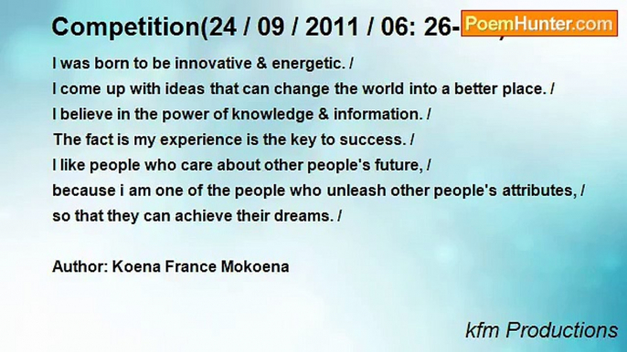 kfm Productions - Competition(24 / 09 / 2011 / 06: 26-PM) .