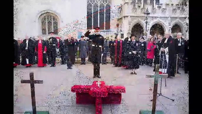 The Queen and Prince Harry lead tributes to war dead in moving ceremonies