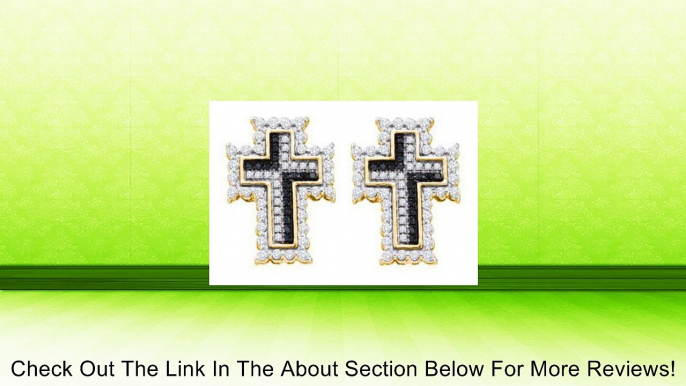 1 cttw 10k Yellow Gold Black Diamond Cross Earrings Review