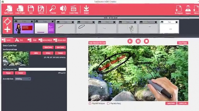 Explaindio Video Creator Software Review & Tutorials: WhiteBoard Sketching Setting