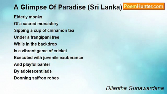 Dilantha Gunawardana - A Glimpse Of Paradise (Sri Lanka)