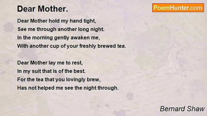 Bernard Shaw - Dear Mother.