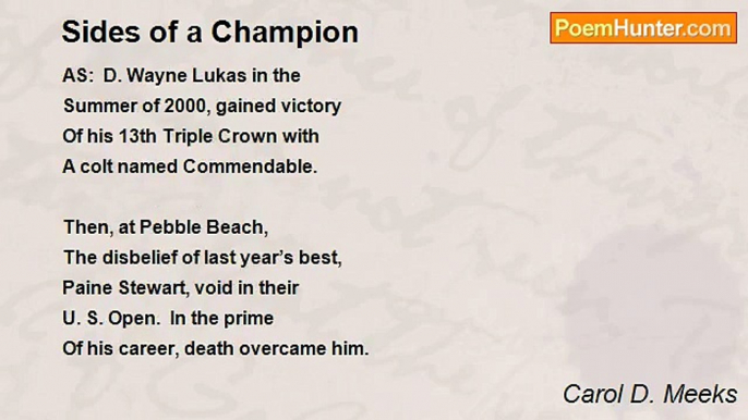 Carol D. Meeks - Sides of a Champion