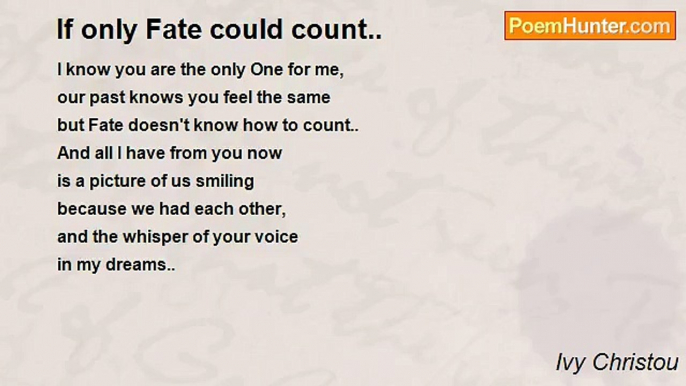 Ivy Christou - If only Fate could count..