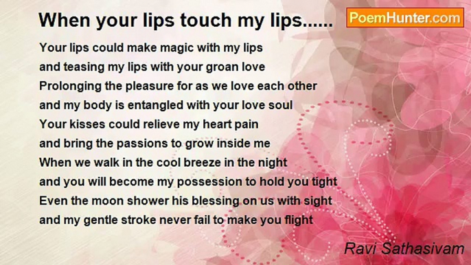 Ravi Sathasivam - When your lips touch my lips......