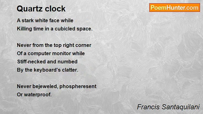 Francis Santaquilani - Quartz clock