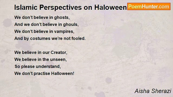 Aisha Sherazi - Islamic Perspectives on Haloween