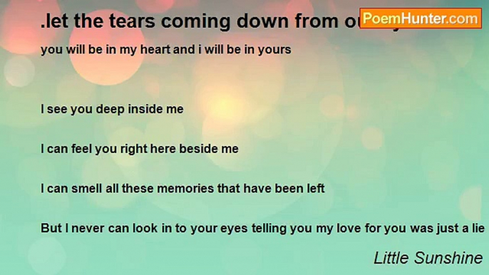 Little Sunshine - .let the tears coming down from our eyes...