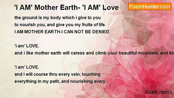 louis rams - 'I AM' Mother Earth- 'I AM' Love