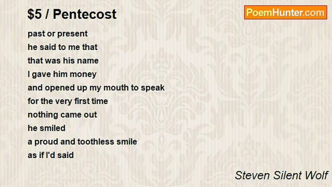 Steven Silent Wolf - $5 / Pentecost