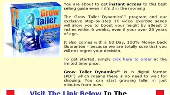 Grow Taller Dynamics Review  MUST WATCH BEFORE BUY Bonus + Discount