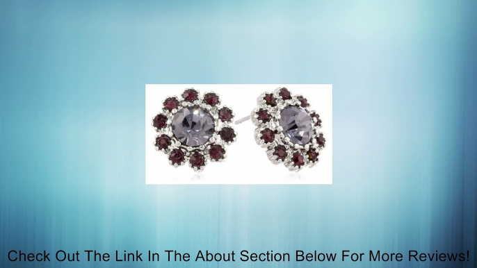 Betsey Johnson "Iconic Amethyst" Crystal Flower Gem Stud Earrings Review