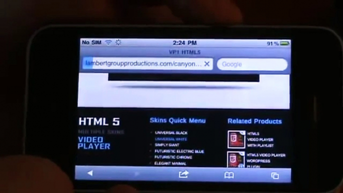 IOS (Iphone) test - HTML5 Video Player with Multiple Skins