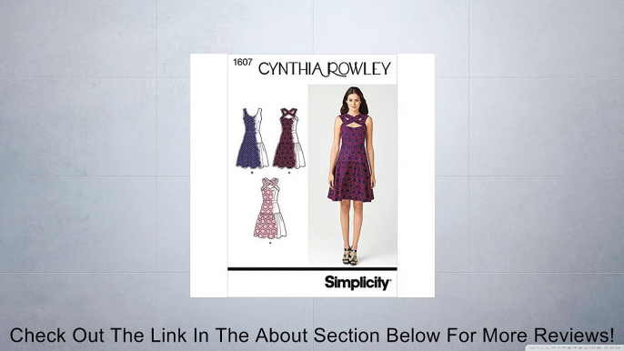 Simplicity Creative Patterns 1607 Misses' Dress Cynthia Rowley Collection, H5 (6-8-10-12-14) Review