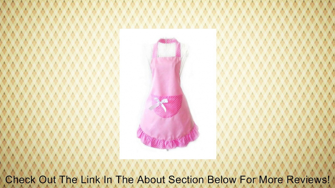 Hot Lovely Cheap Funny Aprons Pink Girls Women Cupcake Shop Fashion Flirty Apron with Pocket Review