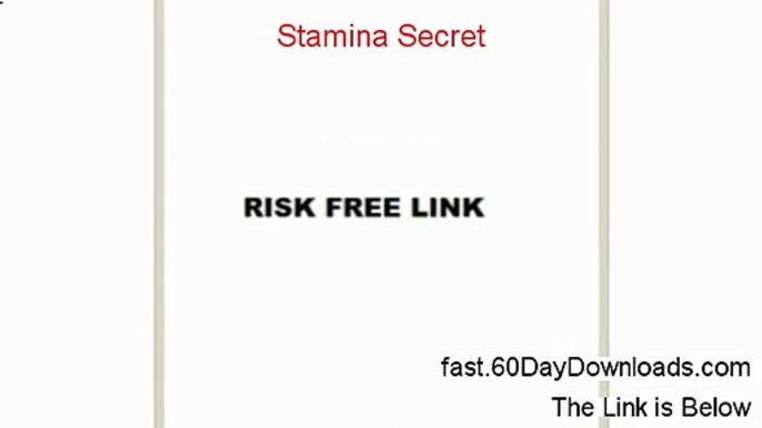 Stamina Secret Review (Official 2014 membership Review)