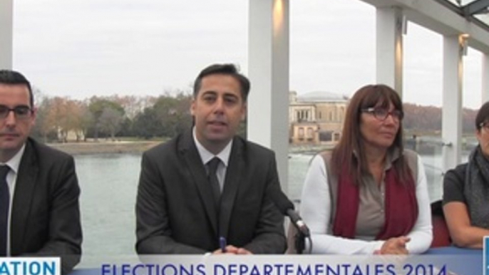 HERAULT - 2014 - Sébastien FREY et Marie Christine FABRE de ROUSSAC candidats de GENERATION HERAULT par Didier DENESTEBE