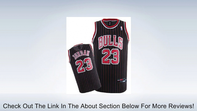 NBA Chicago Bulls Black Red Stripe Jersey, Michael Jordan Review