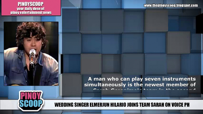 Elmer Jun Hilario, A Wedding Singer Joins Sarah Geronimo's Team On The Voice PH
