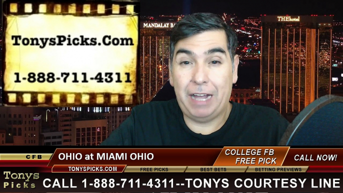 Miami Ohio Redhawks vs. Ohio Bobcats Free Pick Prediction NCAA College Football Odds Preview 11-25-2014