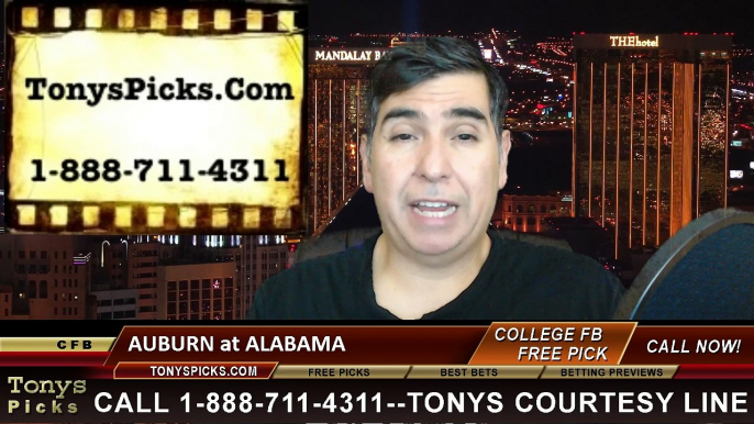 Alabama Crimson vs. Auburn Tigers Tide Free Pick Prediction NCAA College Football Odds Preview 11-29-2014