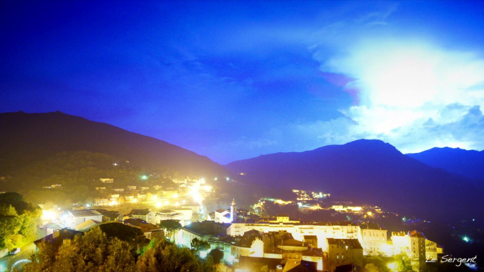 4 K Thunderstorm Lightning Star Trail Timelapse compilation Nov 2014 Sartene Corsica