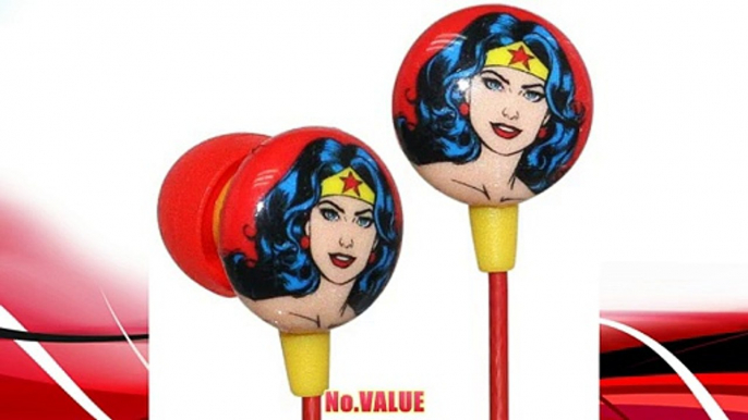 Best buy iHip DCF1030WW Vintage Wonder Woman Face Hi-Fi Noise Reducing Printed Ear Buds Earphones-