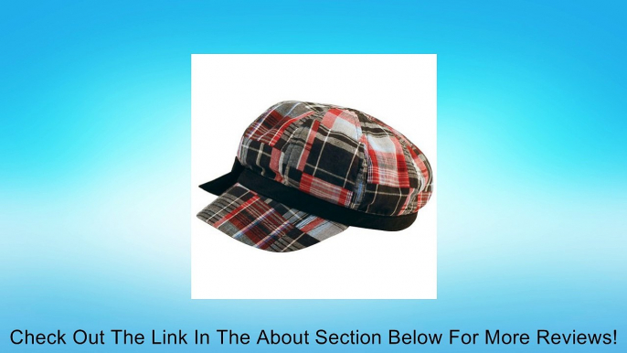 LADIES TWILL NEWSBOY PLAID CAP, Black Review