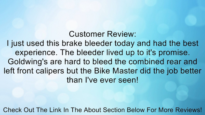 BikeMaster 1 Liter Vacuum Break Fluid Bleeder WH-507M Review