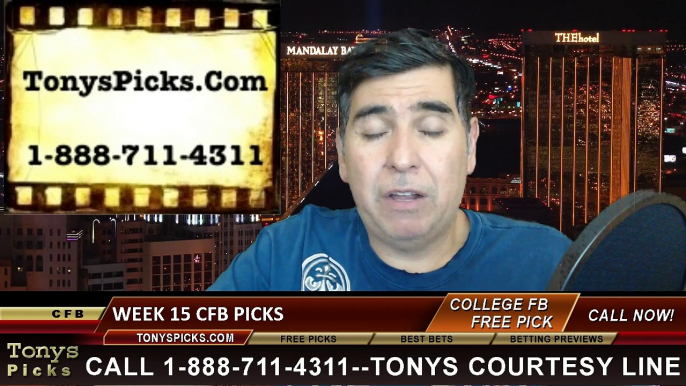 Free Week 15 College Football Picks Odds Predictions Betting Previews 2014